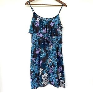 Banana Republic mini dress with ruffle in floral  print